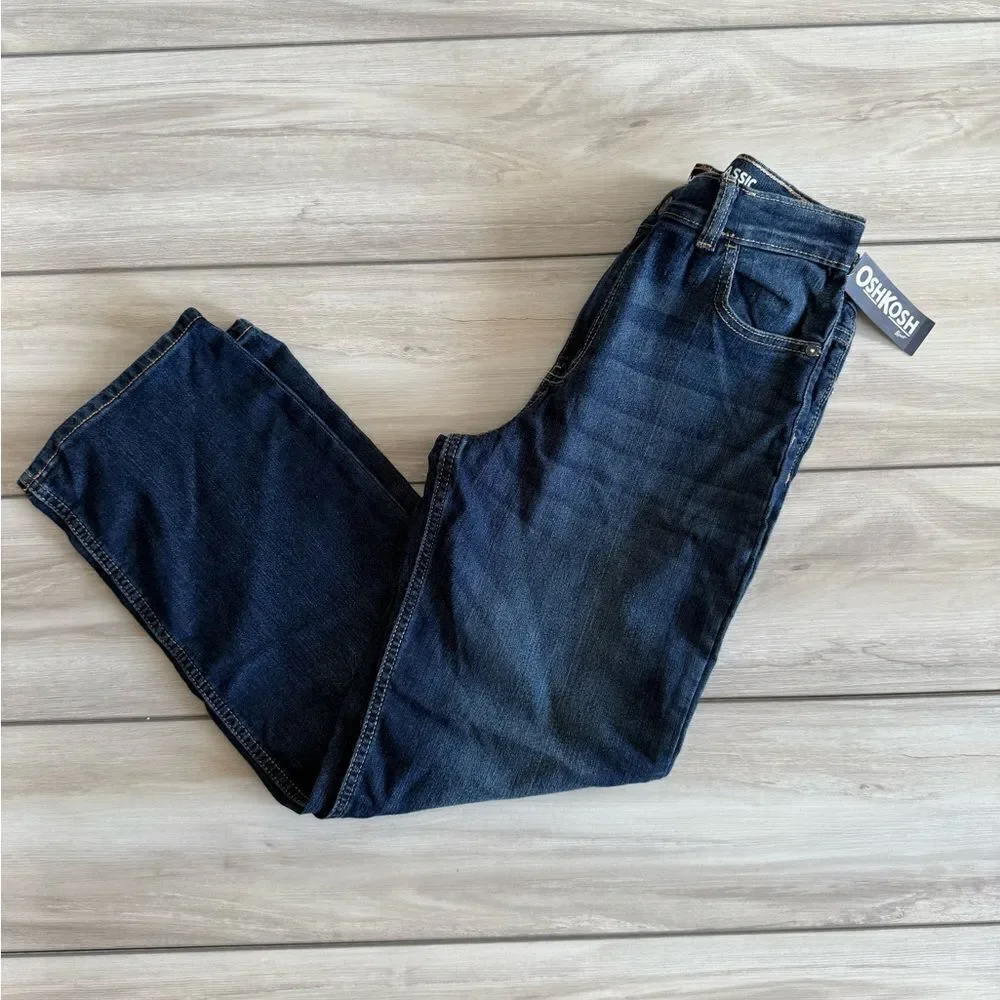 Oshkosh B’gosh Dark Wash Relaxed-Fit Classic Jeans Boys Blue 14R NWT